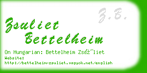 zsuliet bettelheim business card